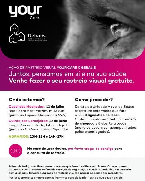 Rastreio visual amanh&atilde; e sexta feira