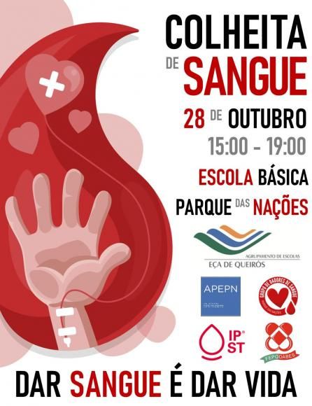 Colheita de sangue dia 28 de outubro na EBIPN