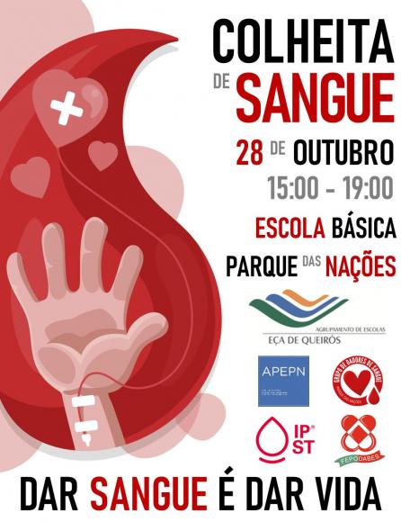 Colheita de sangue dia 28 de outubro na EBIPN