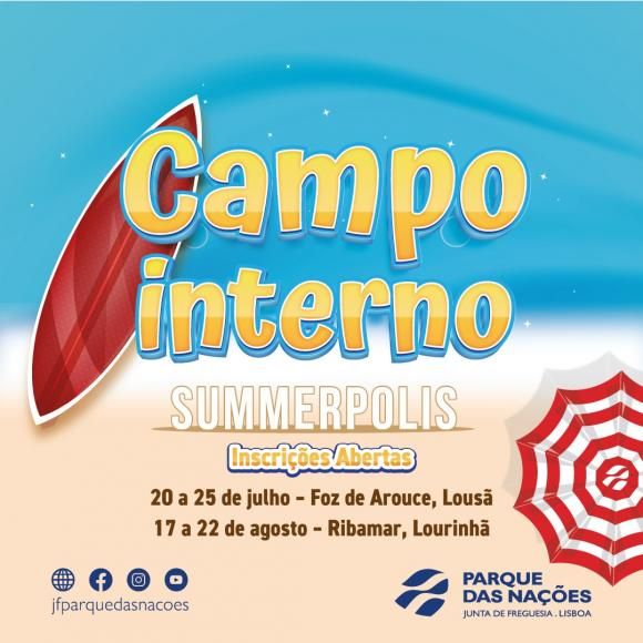 Inscri&ccedil;&otilde;es abertas para Campo Interno de F&eacute;rias