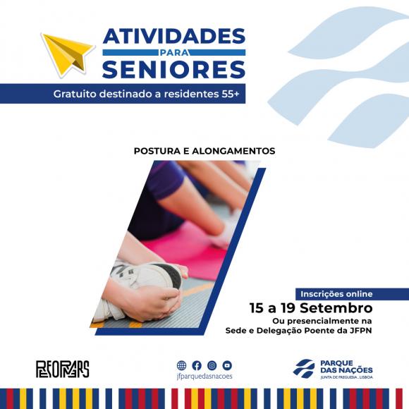 Aulas de Postura e Alongamentos para 55+ Aulas de Postura e Alongamentos para 55+