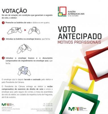 Eleições Autárquicas 2025 - Voto antecipado