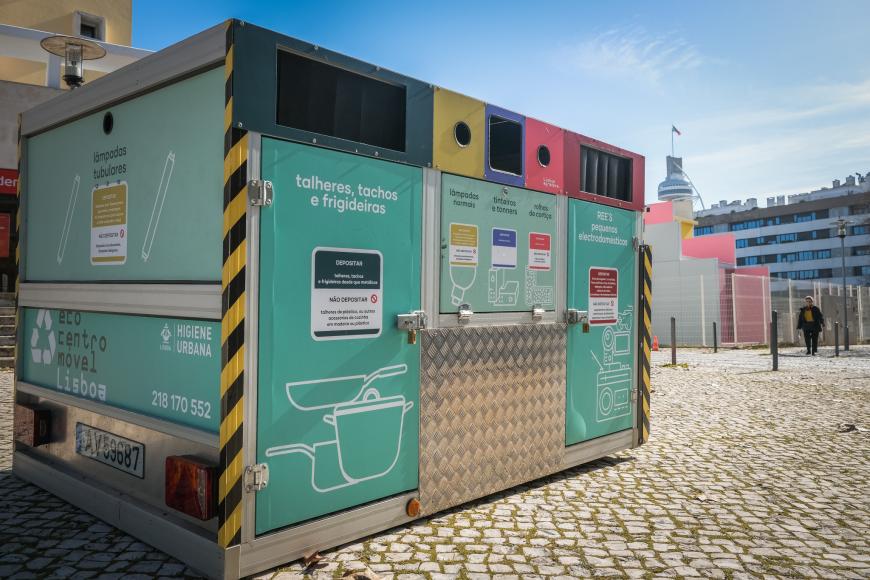 Ecocentro móvel no Parque das Nações