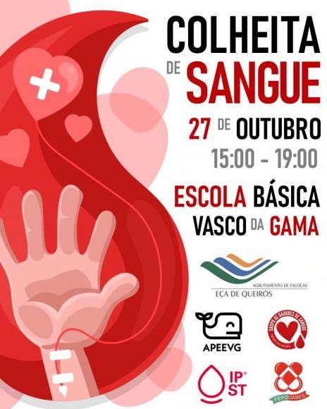 Colheita de sangue dia 27 de outubro na EBVG