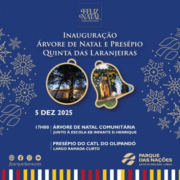 &Aacute;rvore de Natal comunit&aacute;ria na Quinta das Laranjeiras