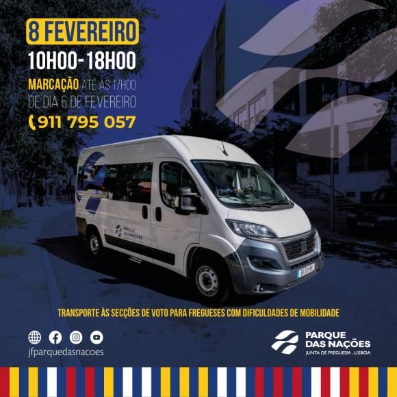 JFPN disponibiliza transporte a eleitores com mobilidade reduzida