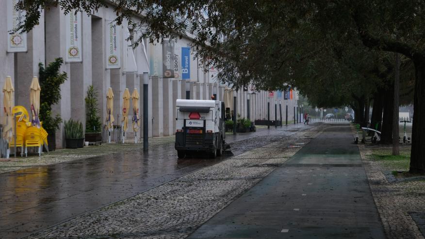 Varredora em a&ccedil;&atilde;o