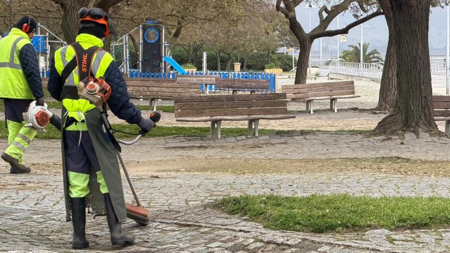 Deservagem no Passeio do Tejo