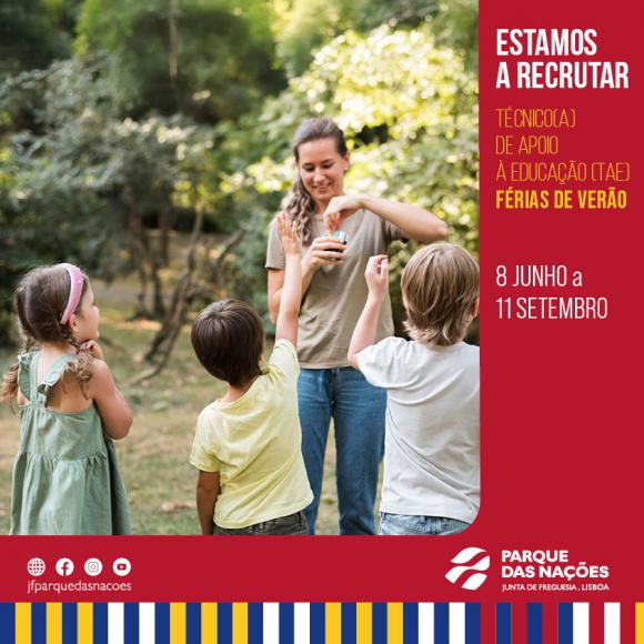 Recrutamento de monitores para as f&eacute;rias de ver&atilde;o