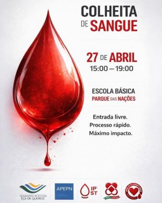 Colheita de sangue dia 27 de abril na EBPN