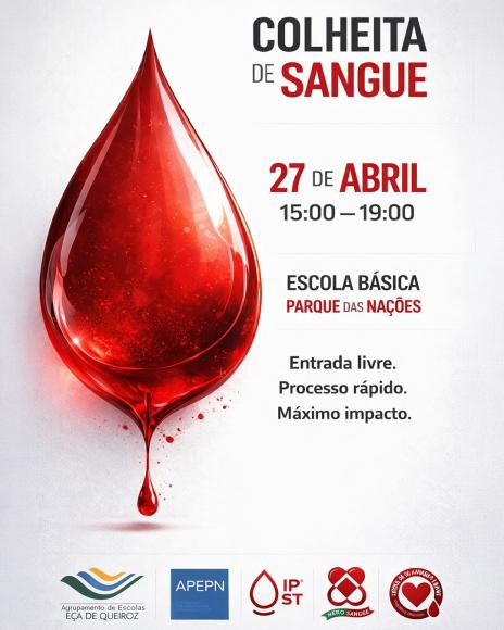 Colheita de sangue dia 27 de abril na EBPN