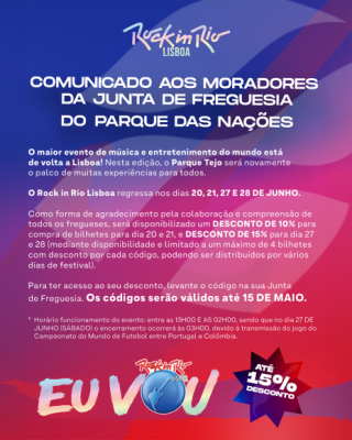 Rock In Rio - C&oacute;digos de desconto para residentes