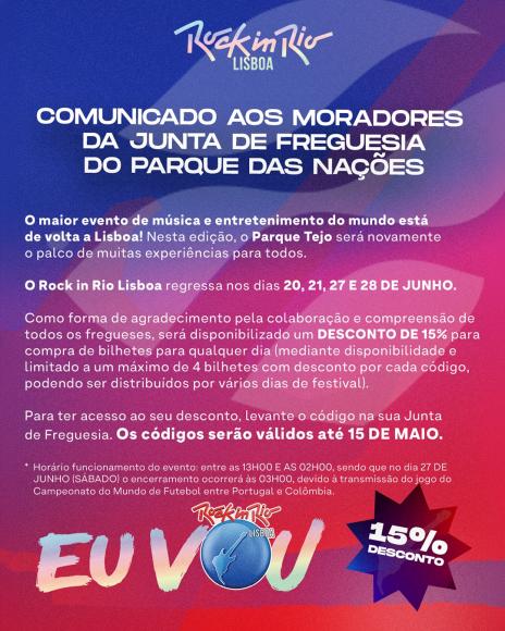 Rock In Rio - C&oacute;digos de desconto para residentes
