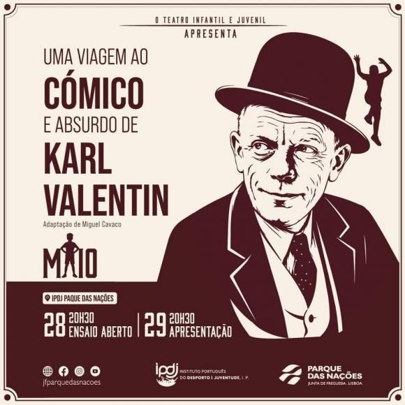 Teatros infantil e juvenil representam Karl Valentin daqui a pouco pelas 20h30 no IPDJ