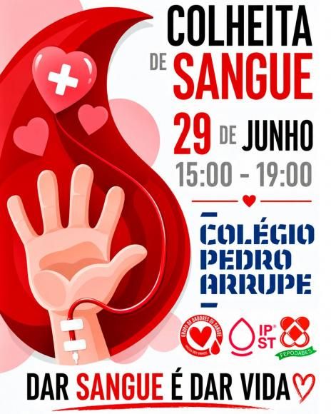 Colheita de sangue na pr&oacute;xima segunda-feira no Pedro Arrupe