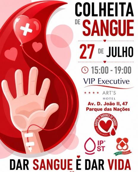Colheita de sangue no dia 27