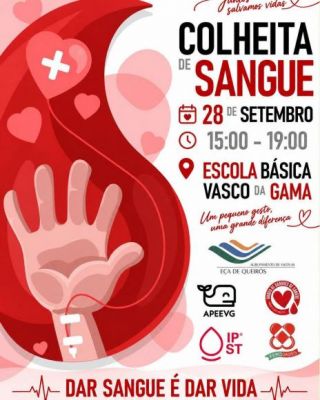 Colheita de sangue dia 28 de setembro na EBVG