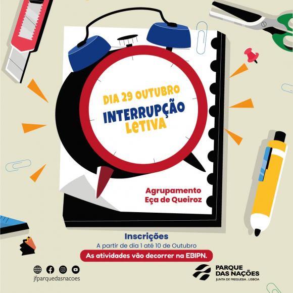 Interrup&ccedil;&atilde;o letiva a 29 de outubro