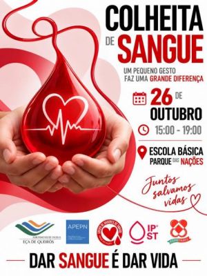 Colheita de sangue amanh&atilde; na EBPN