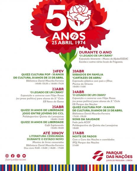 Comemora&ccedil;&atilde;o dos 50 anos do 25 de abril