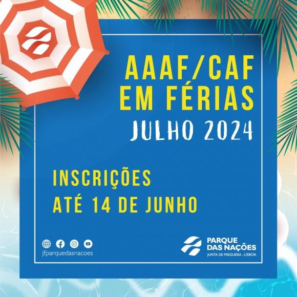 Inscri&ccedil;&otilde;es para f&eacute;rias AAAF/CAF