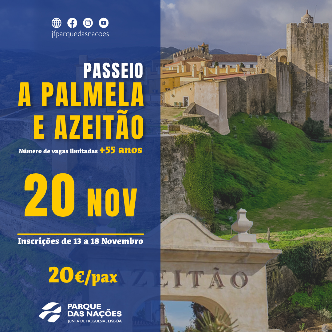 Inscrições para passeio a Palmela e Azeitão